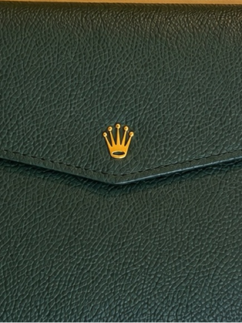 Rolex VIP Client Gift Green Leather Clutch, Strap, Removable, Cross Body Purse - Picture 5 of 5